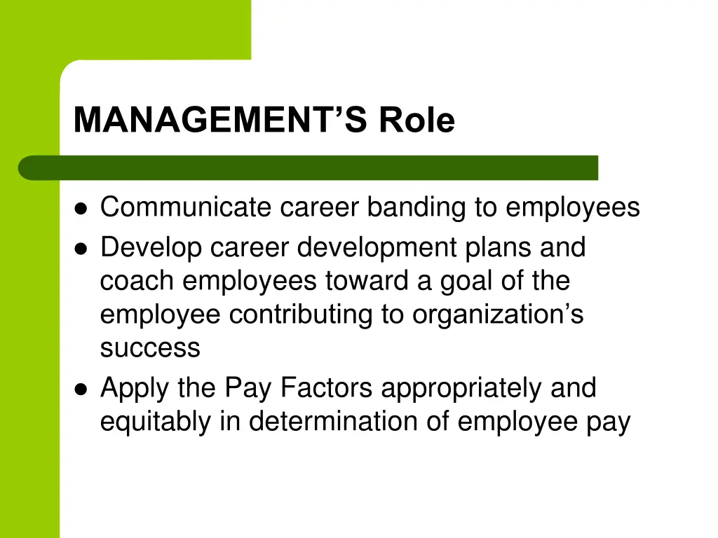 management s role