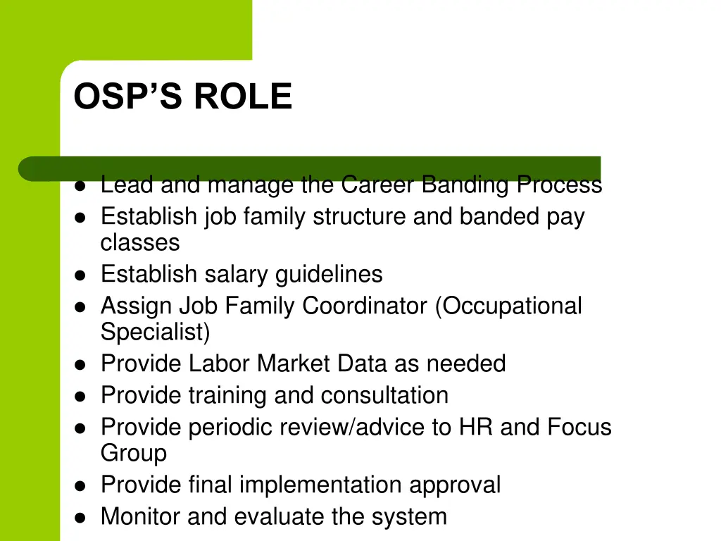 osp s role