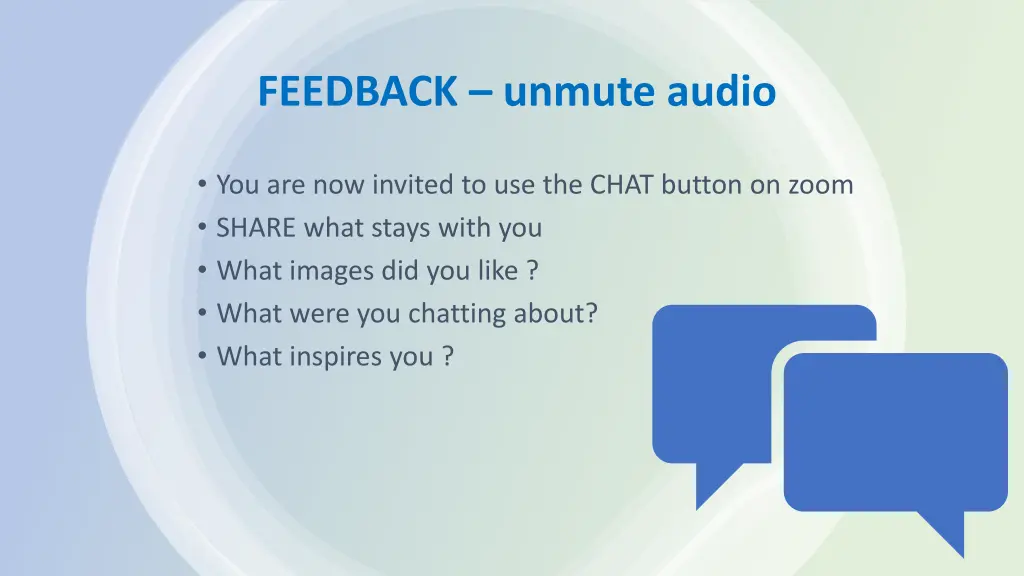 feedback unmute audio