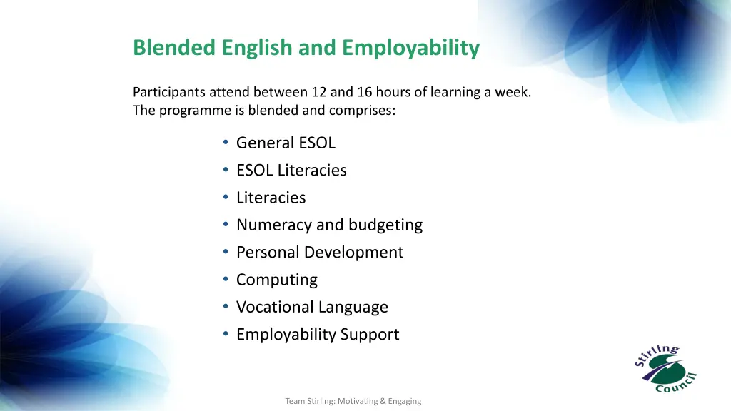 blended english and employability