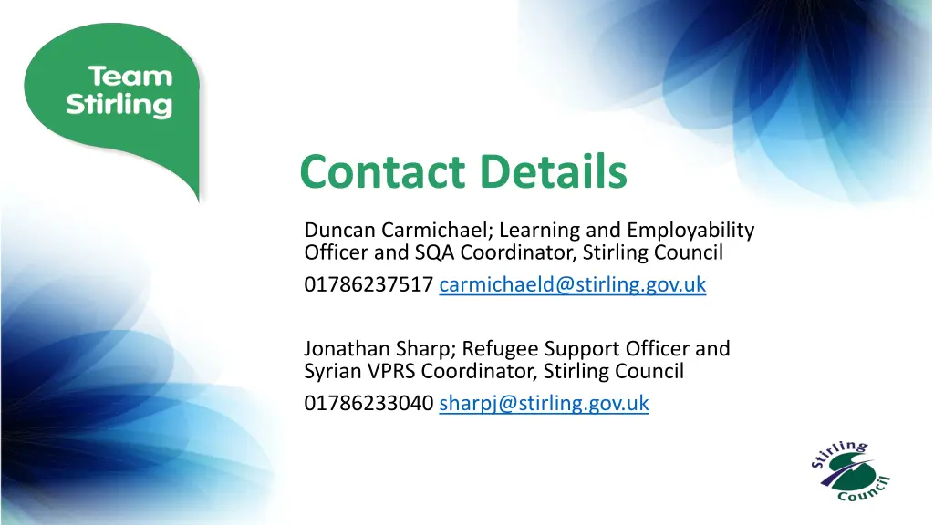 contact details