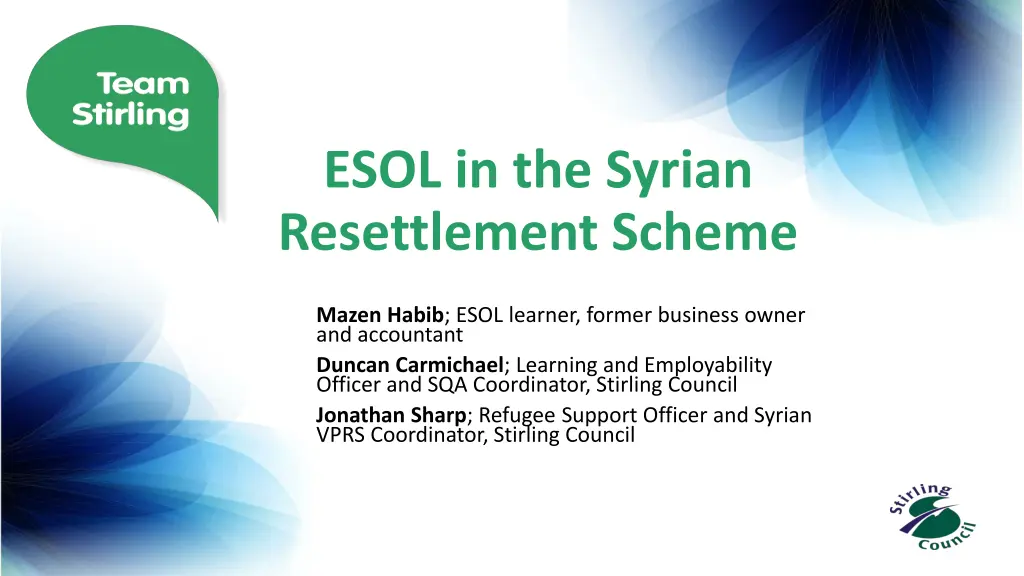 esol in the syrian resettlement scheme