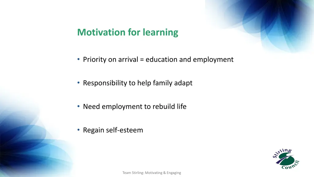 motivation for learning