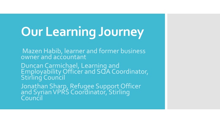 our learning journey