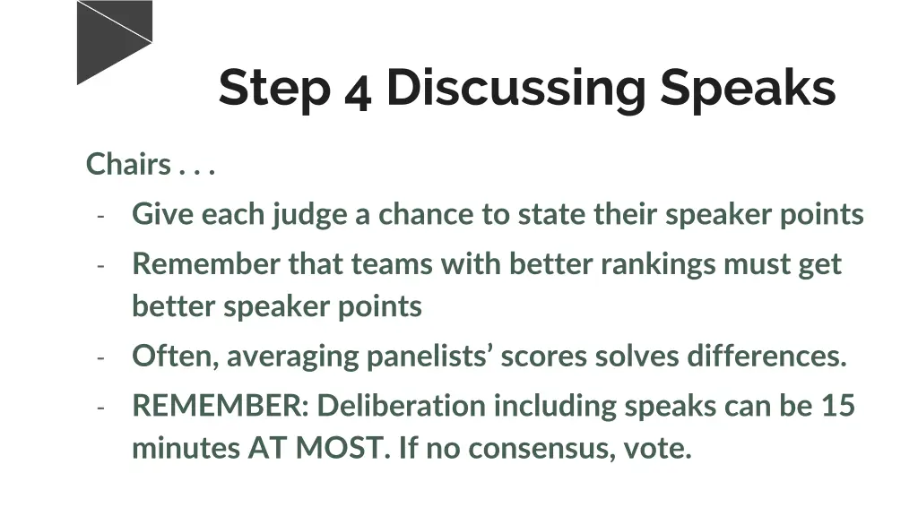 step 4 discussing speaks