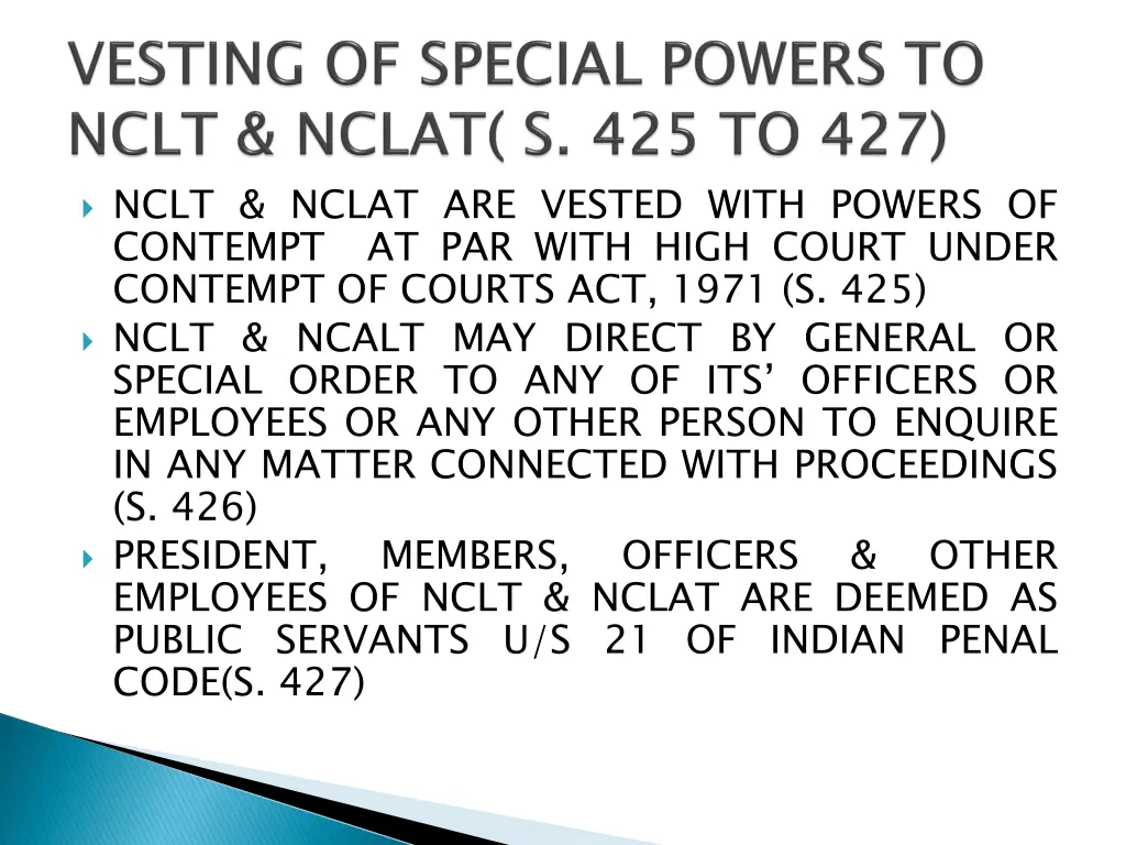 nclt nclat are vested with powers of contempt