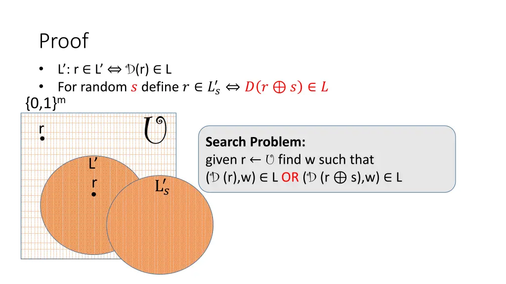 proof l r l d r l for random define 0 1 m r