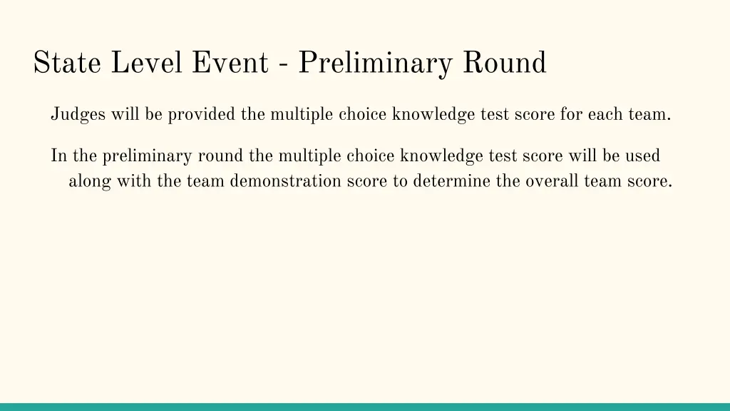 state level event preliminary round