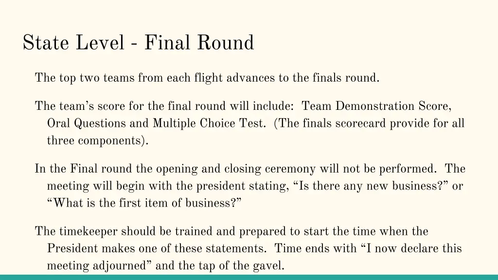 state level final round