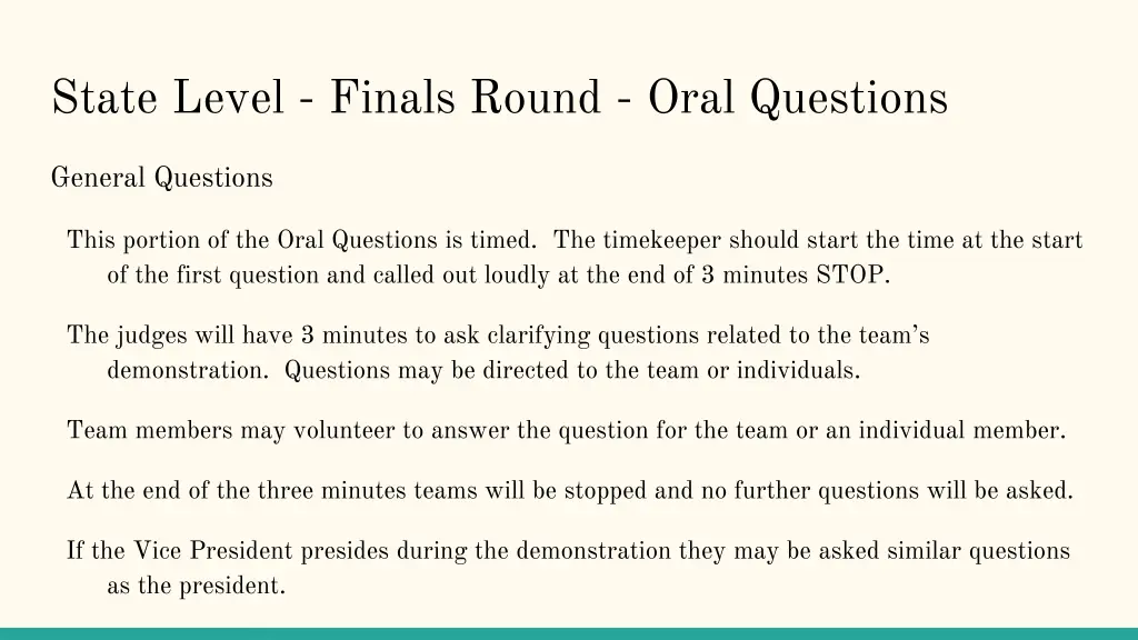 state level finals round oral questions 2