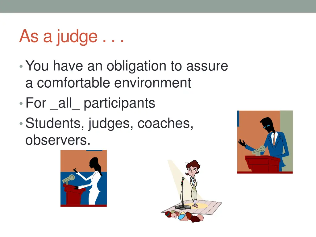 as a judge