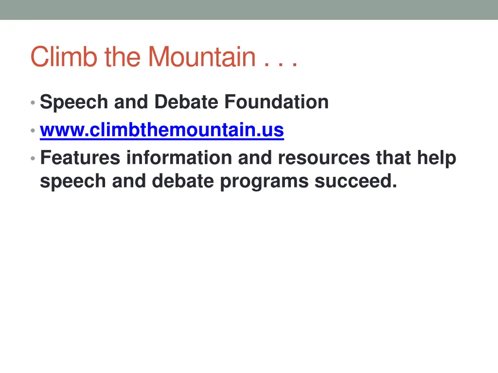 climb the mountain