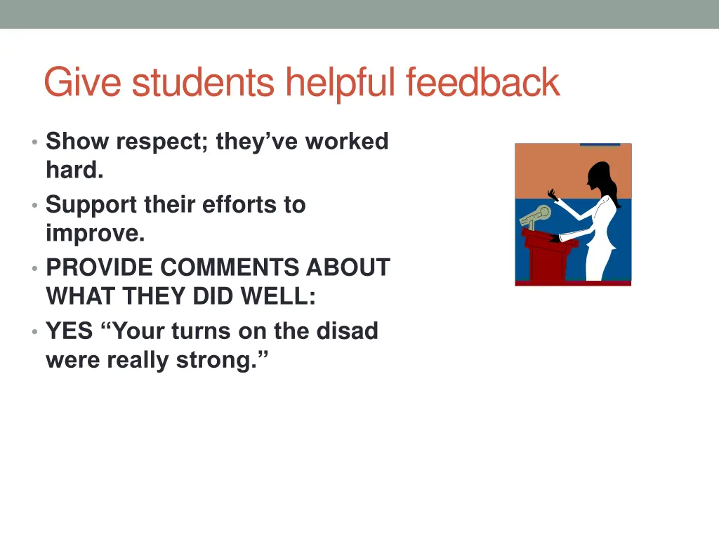 give students helpful feedback