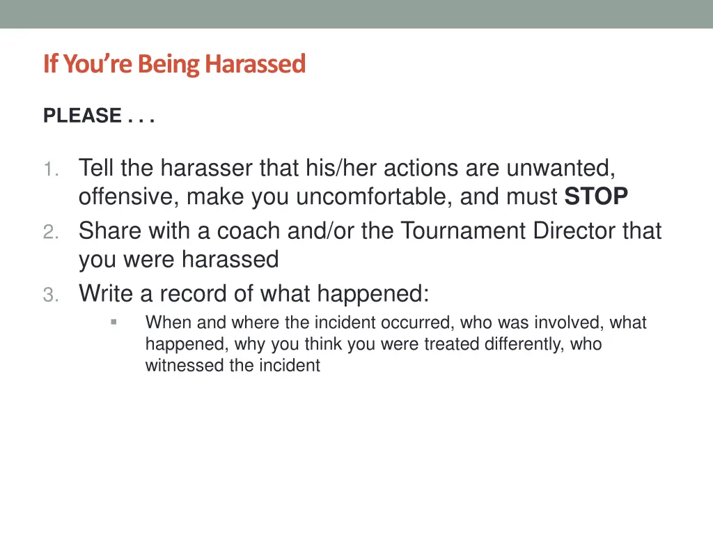 if you re being harassed