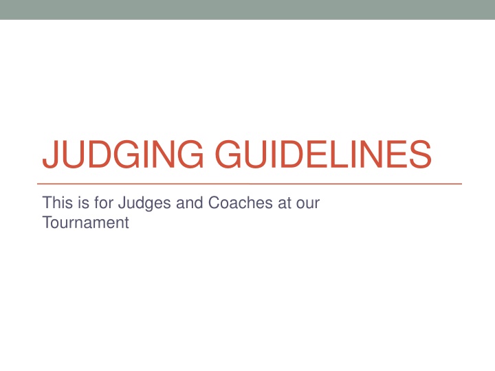 judging guidelines