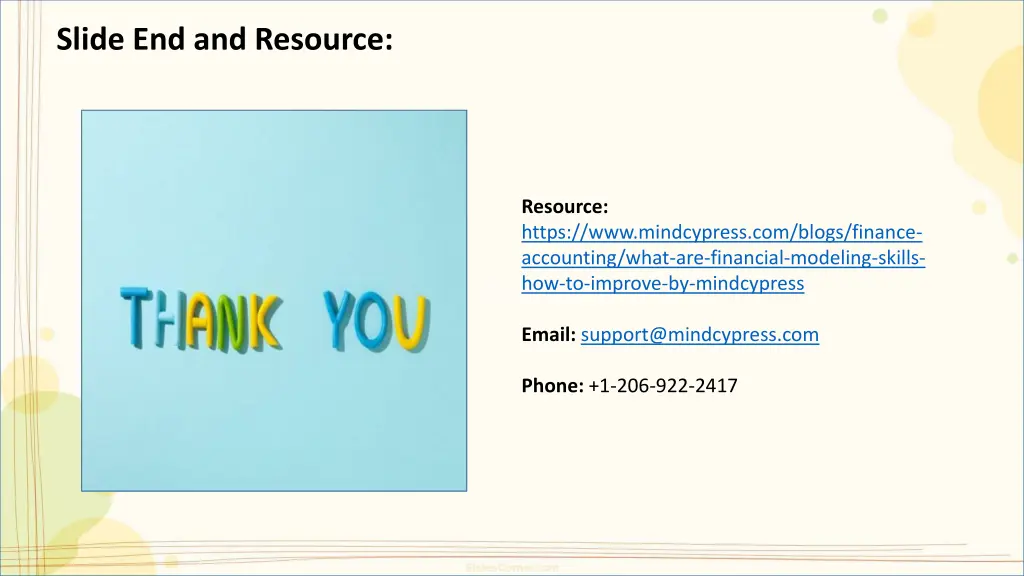 slide end and resource