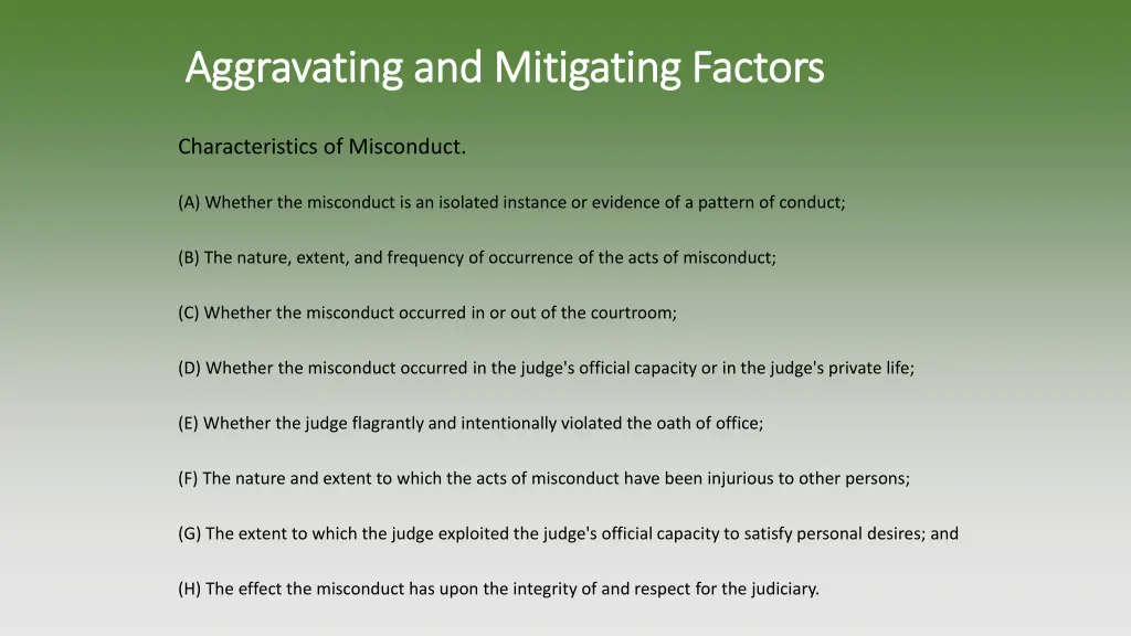 aggravating and mitigating factors aggravating