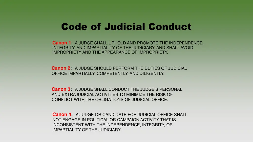 code of judicial conduct