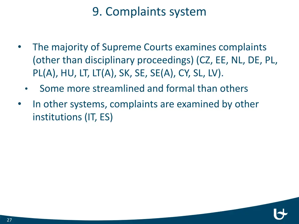 9 complaints system