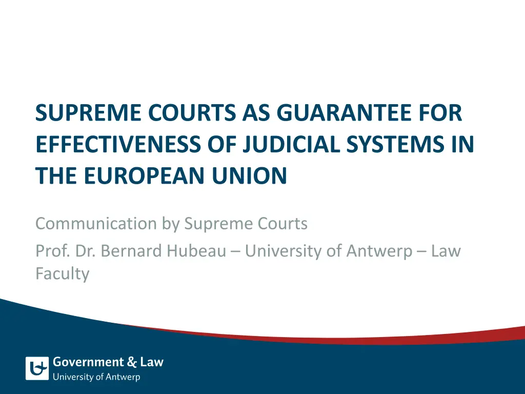 supreme courts as guarantee for effectiveness