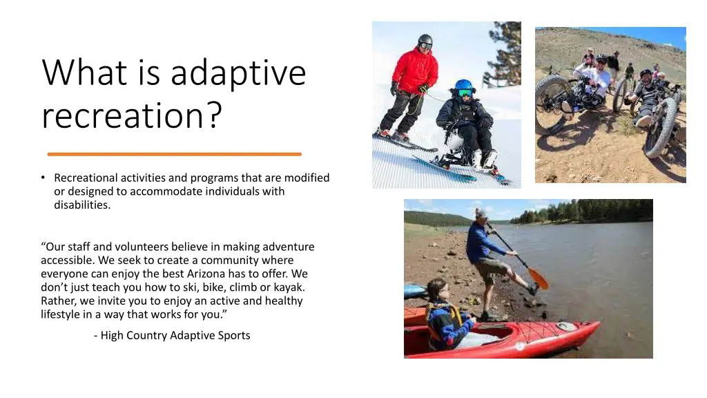 what is adaptive recreation