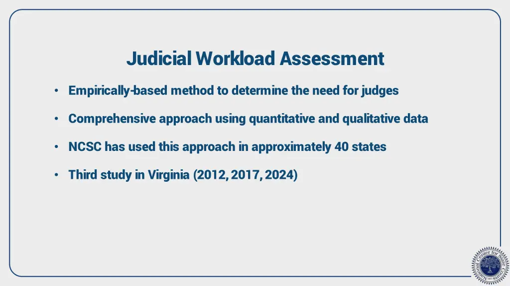 judicial workload assessment