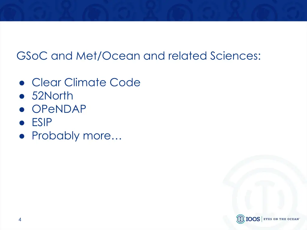 gsoc and met ocean and related sciences