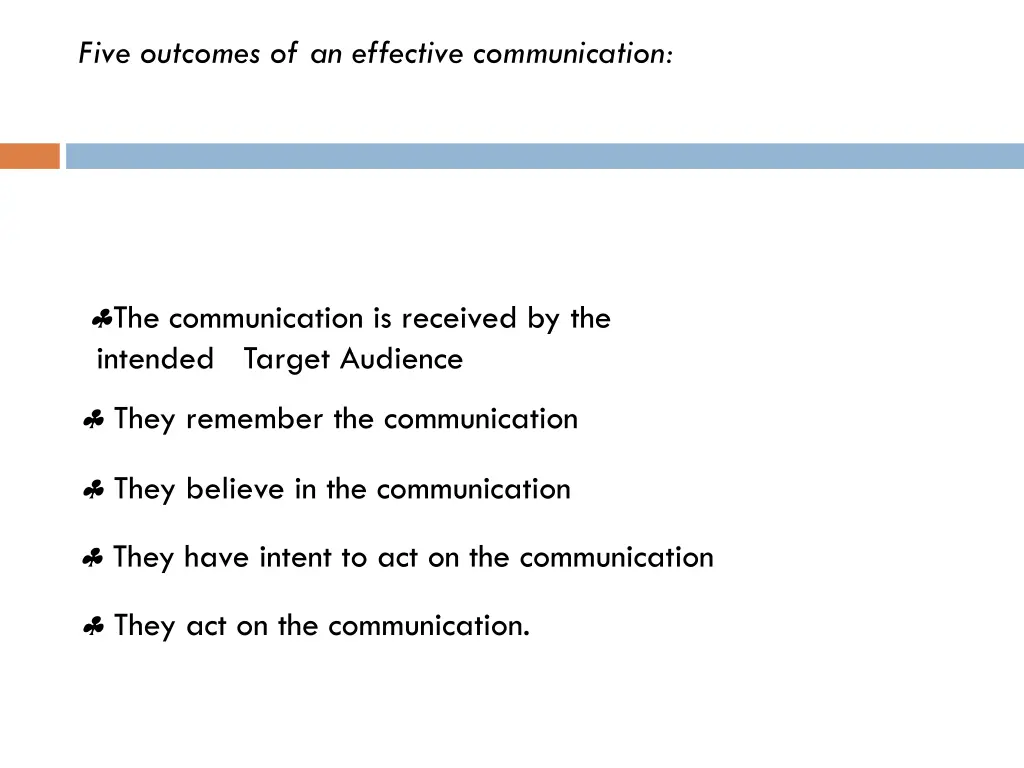 five outcomes of an effective communication