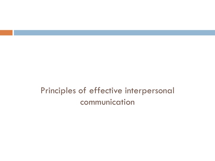 principles of effective interpersonal