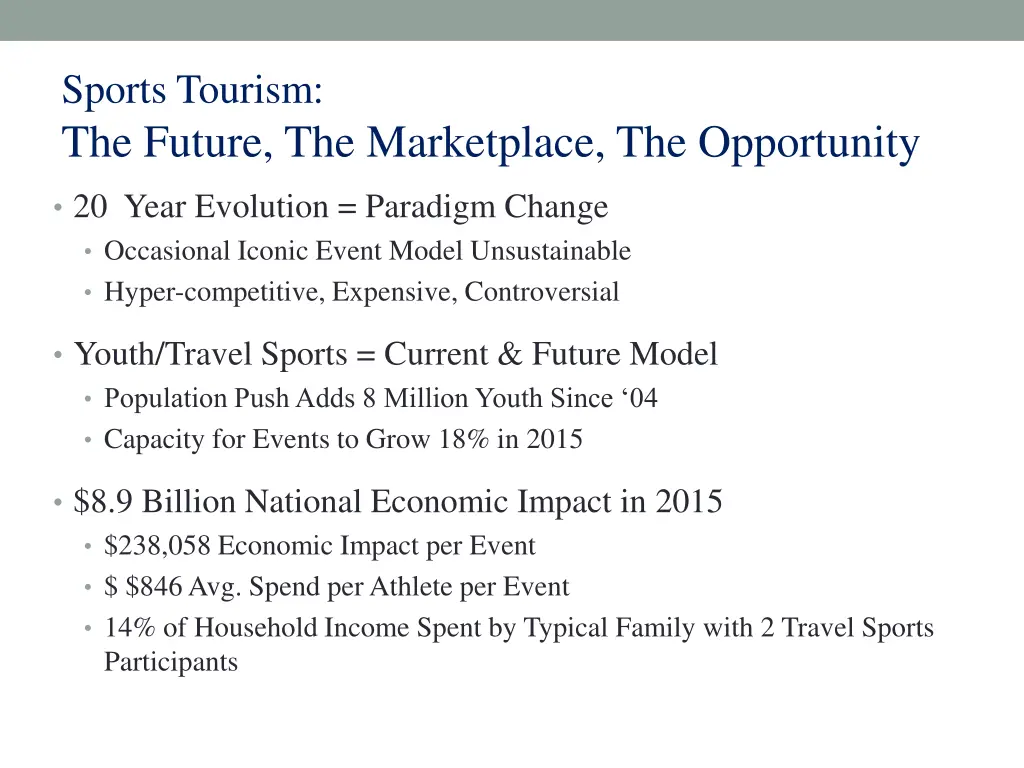 sports tourism the future the marketplace