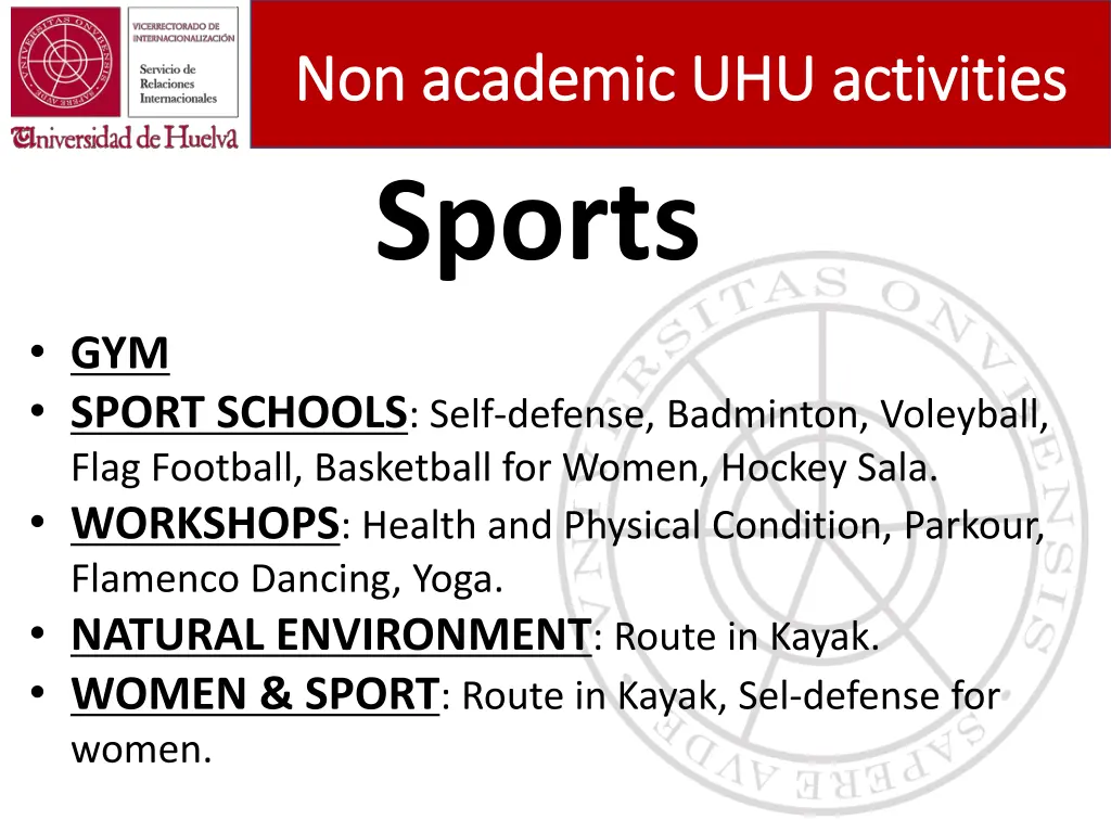 non non academic academic uhu sports