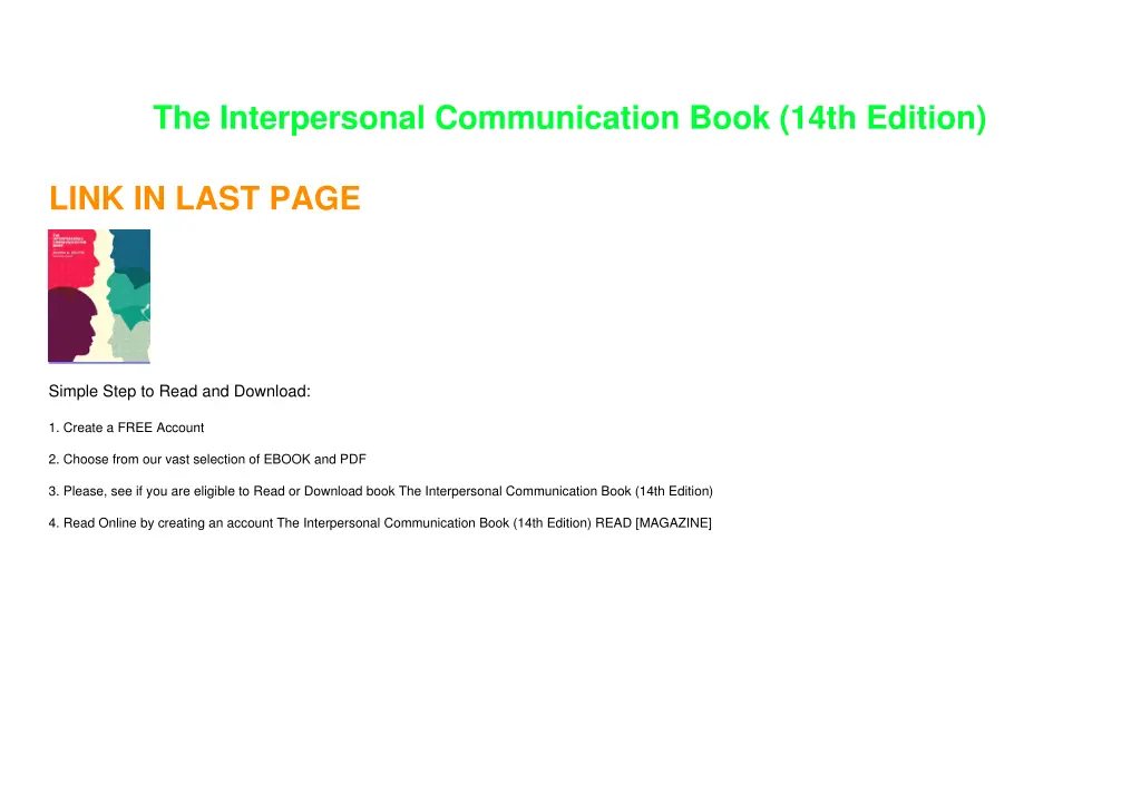 the interpersonal communication book 14th edition 2