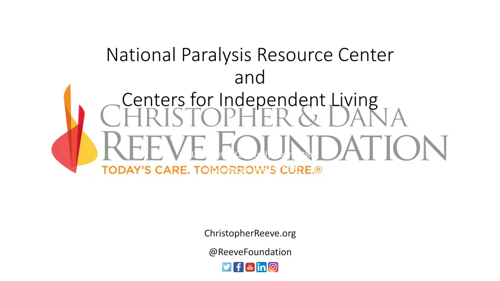 national paralysis resource center and centers