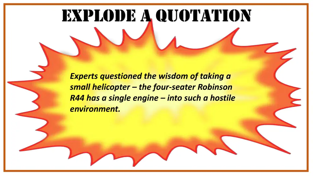 explode a quotation 3