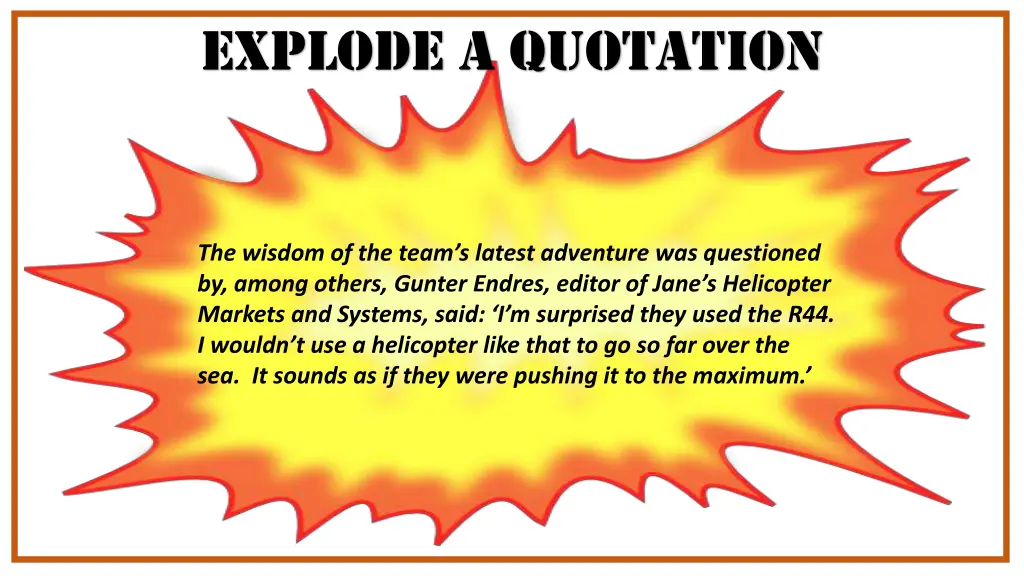 explode a quotation 9