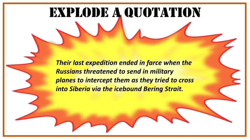 explode a quotation