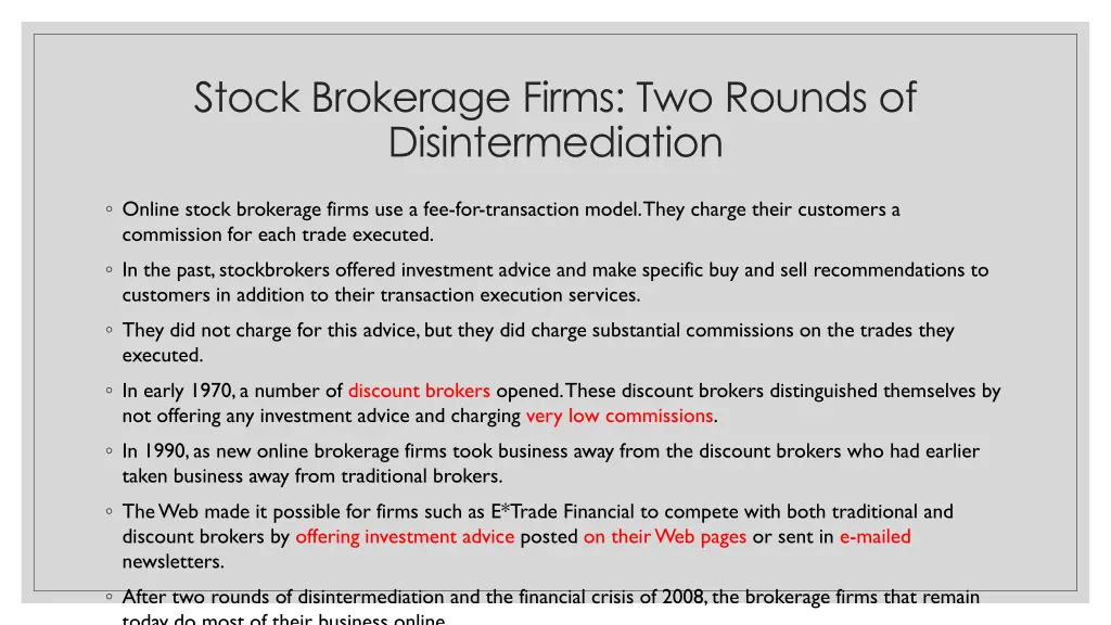 stock brokerage firms two rounds