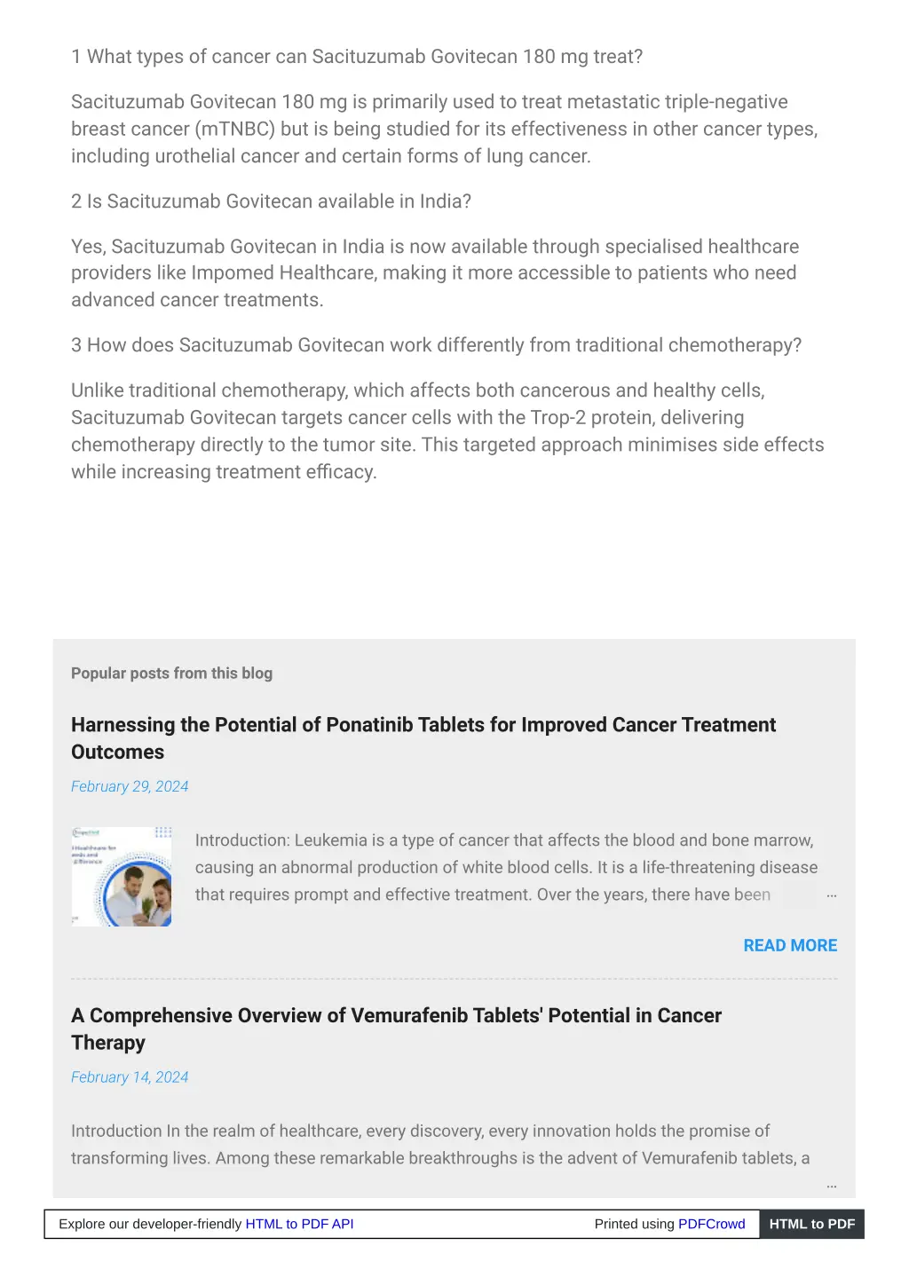 1 what types of cancer can sacituzumab govitecan