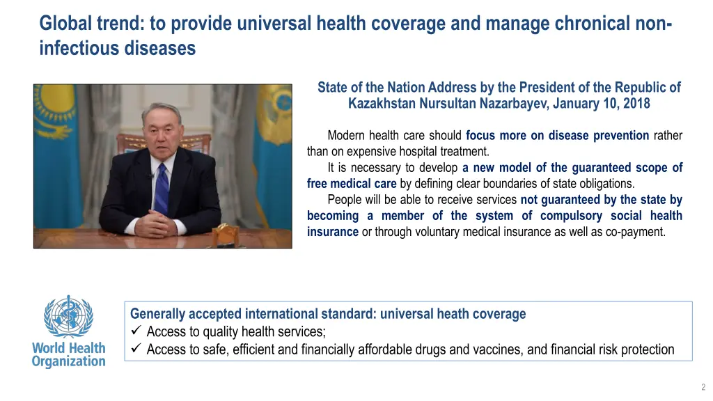 global trend to provide universal health coverage