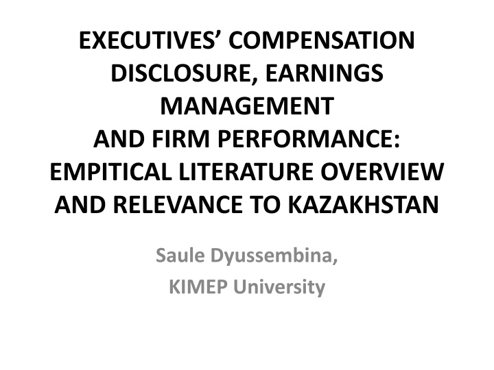 executives compensation disclosure earnings