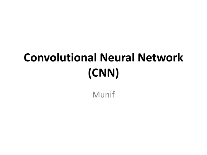 convolutional neural network cnn