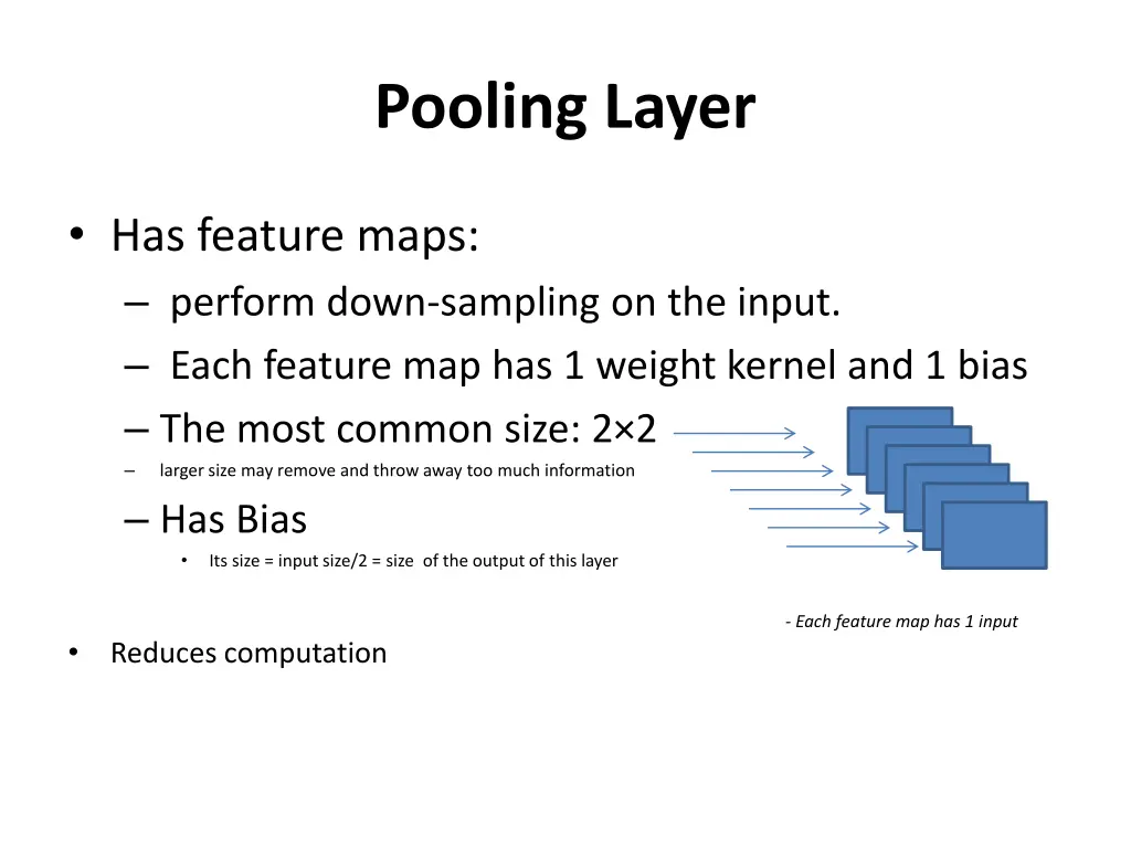 pooling layer