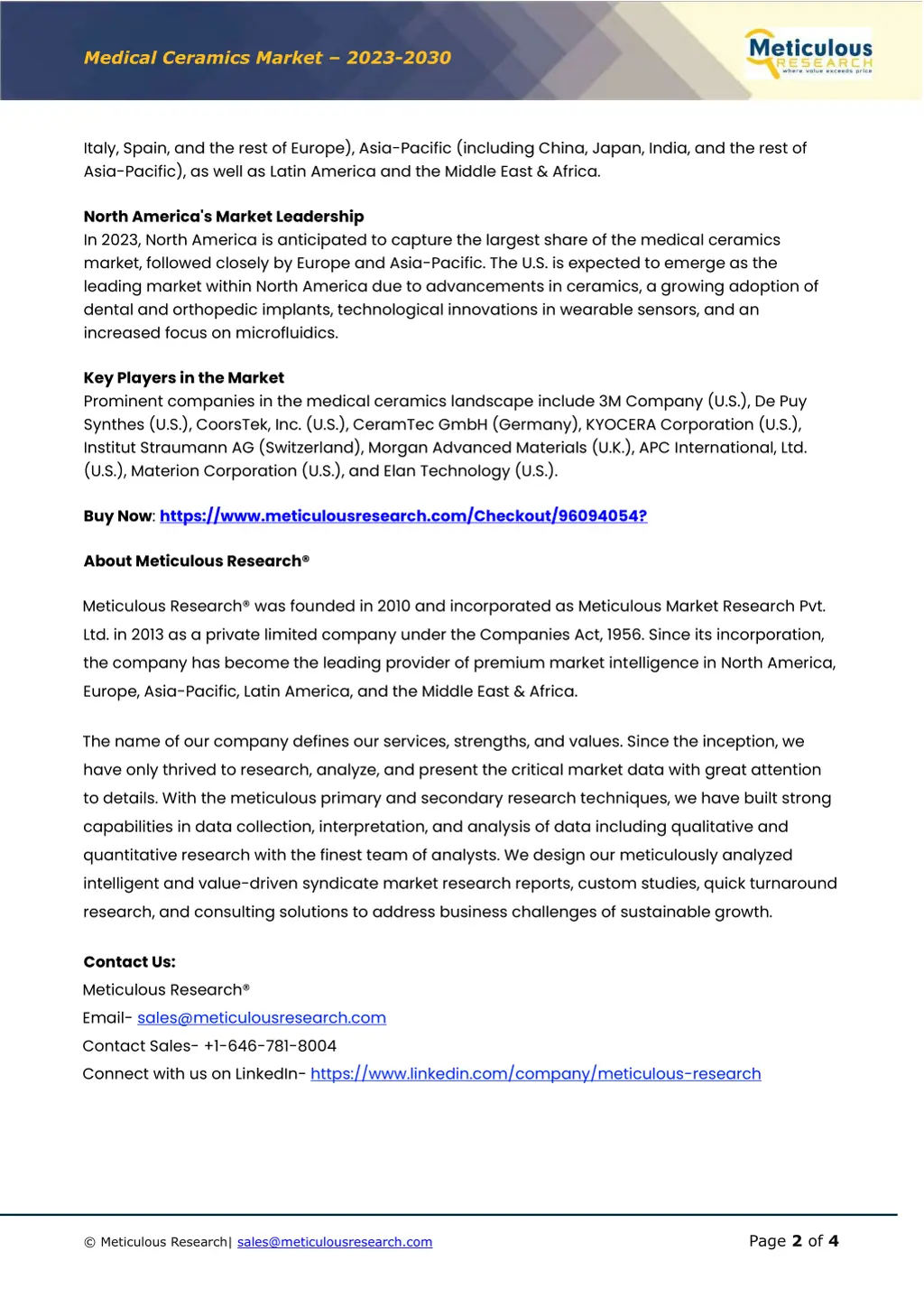 medical ceramics market 20 2 3 20 3 0 1