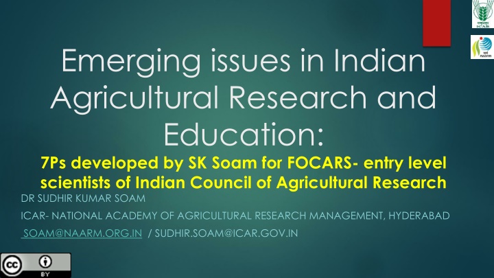 emerging issues in indian agricultural research