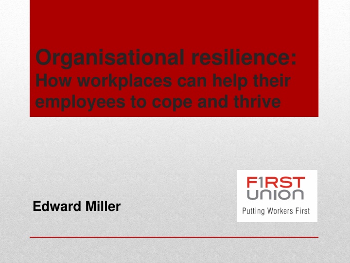 organisational resilience how workplaces can help