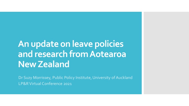 an update on leave policies and research from