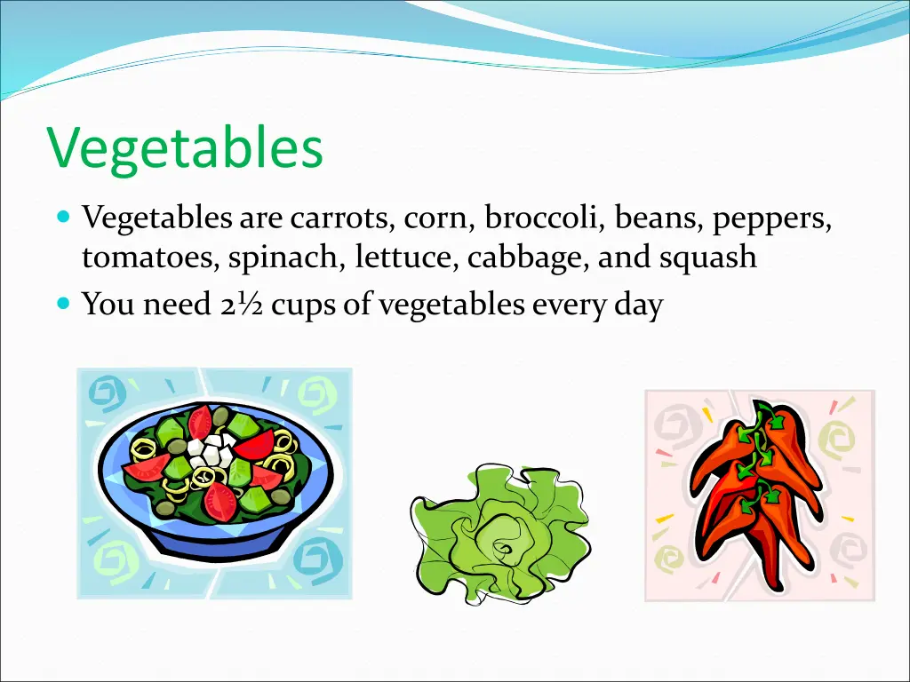 vegetables