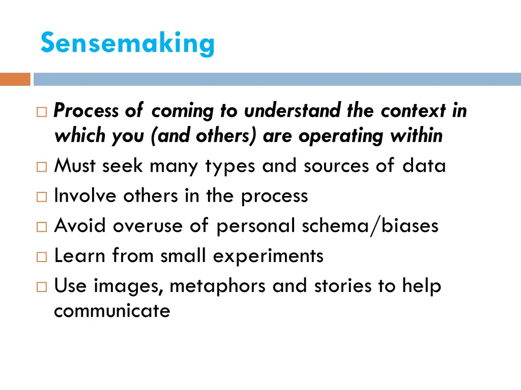 sensemaking