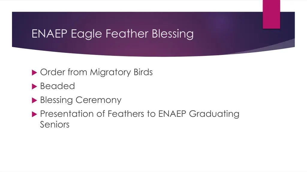 enaep eagle feather blessing