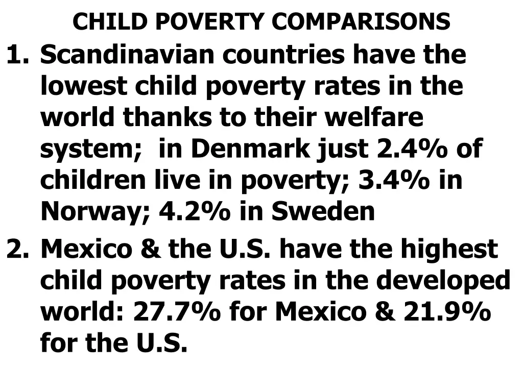 child poverty comparisons 1 scandinavian